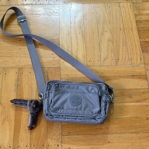Gray Kipling dual Crossbody and Fanny Bag
